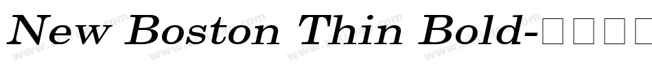 New Boston Thin Bold字体转换